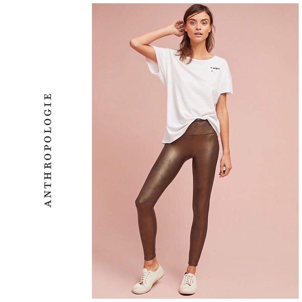 Anthropologie Faux leather leggings
